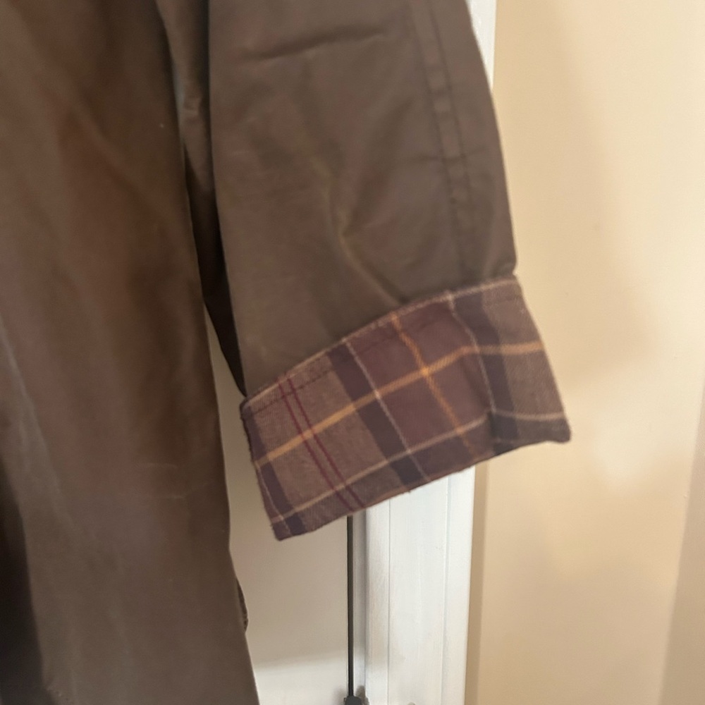 Barbour Brown Jacket with Plaid Accents - Picture 3 of 9